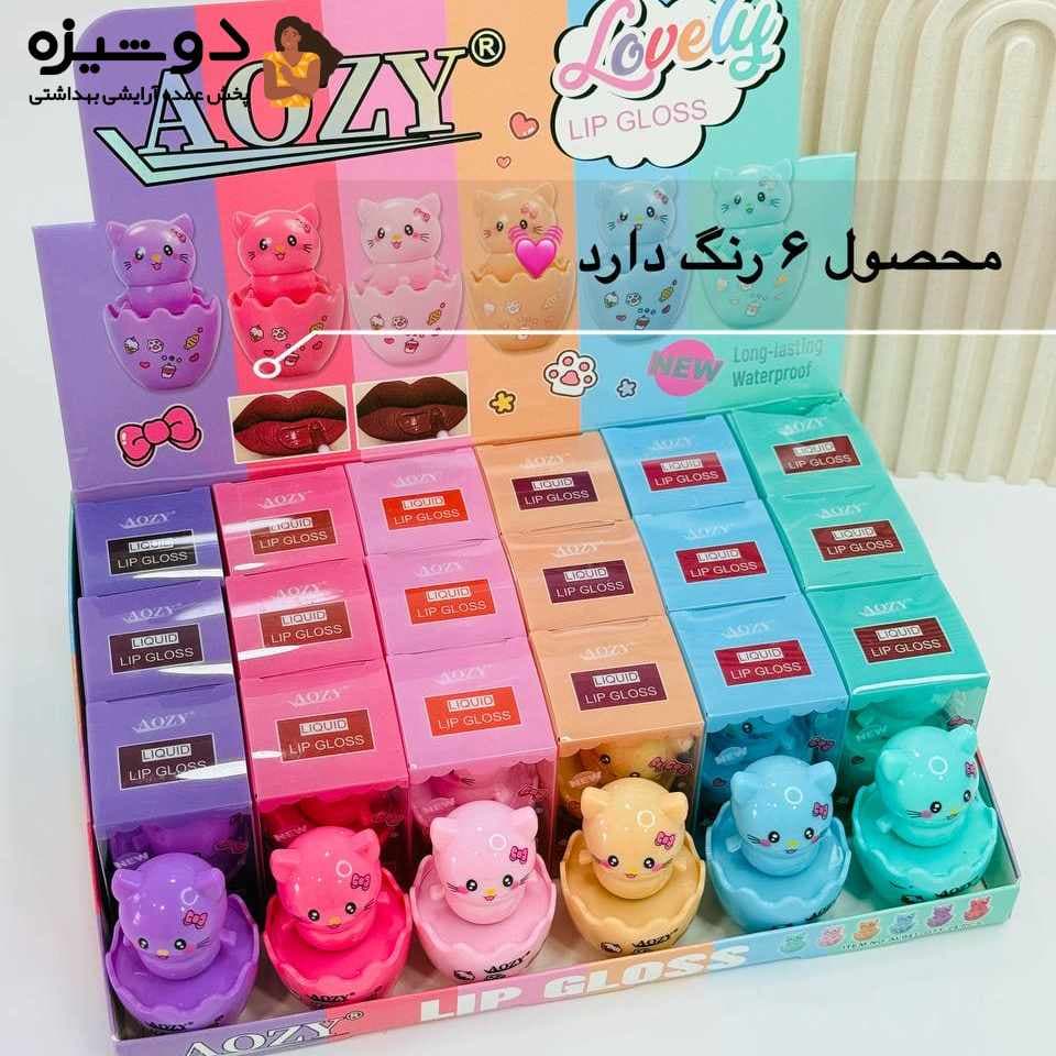 رژ لب جامد و مایع AL041 دوطرفه گربه AOZY — تصویر ۳