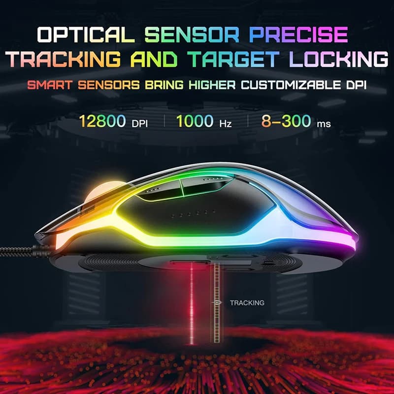 موس گیمینگ اونیکوما مدل Onikuma Gaming Mouse CW925 Black — تصویر ۳