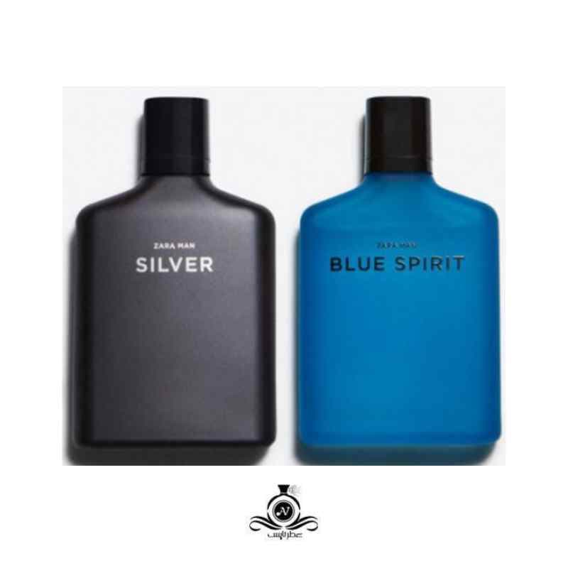 ادکلن دوقلو ست زارا من سیلور و بلو اسپریت ZARA MAN SILVER BLUE SPIRIT
