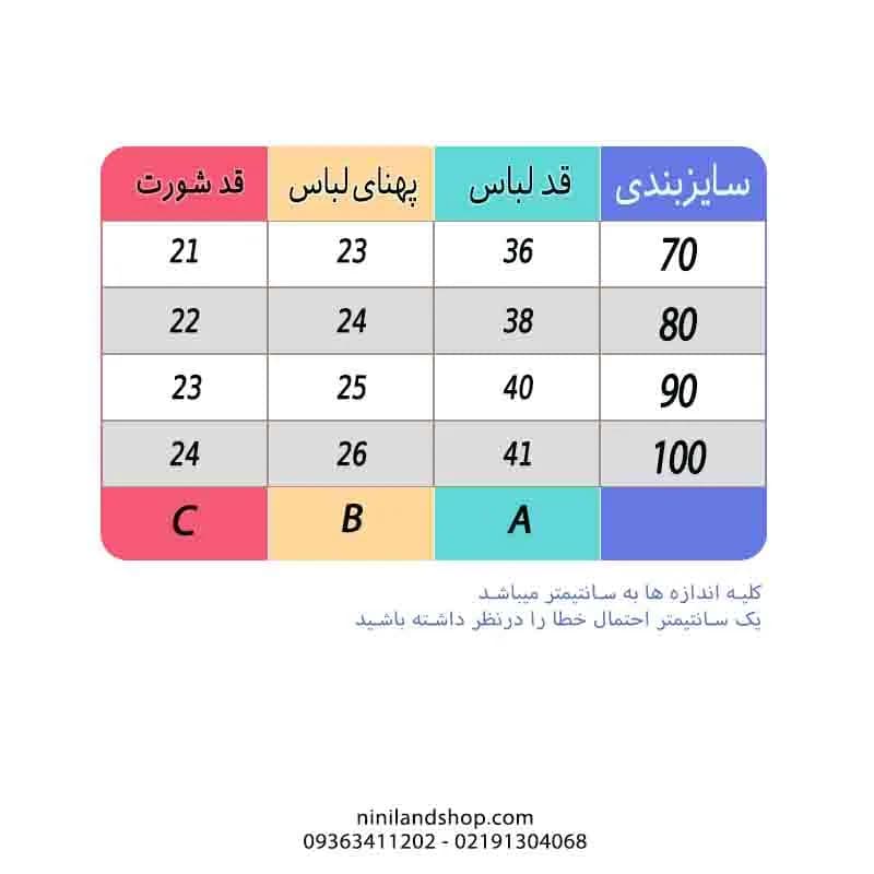 ست بادی و شلوارک نوزادی کبریتی رنگین کمان — تصویر ۲