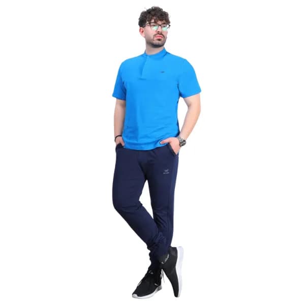 تیشرت یقه سه سانت مردانه درفش کد 1038 — تصویر ۶