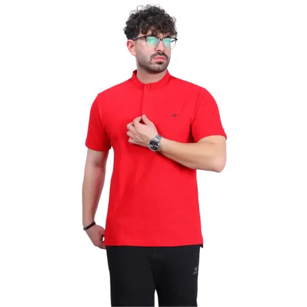 تیشرت یقه سه سانت مردانه درفش کد 1038