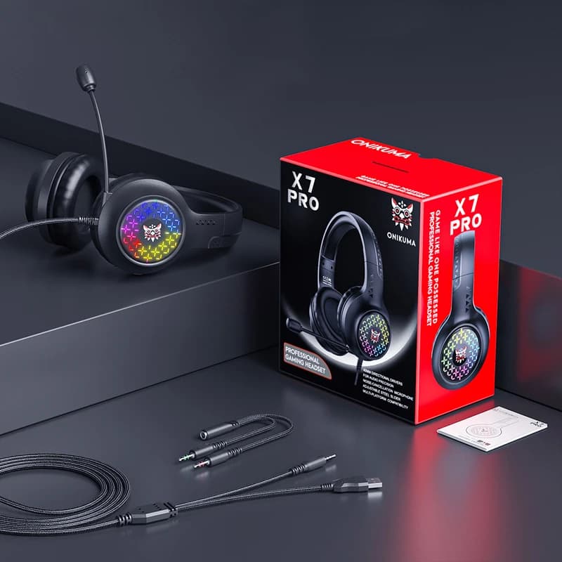 هدست گیمینگ اونیکوما مدل Onikuma Gaming X7 Pro Black — تصویر ۵