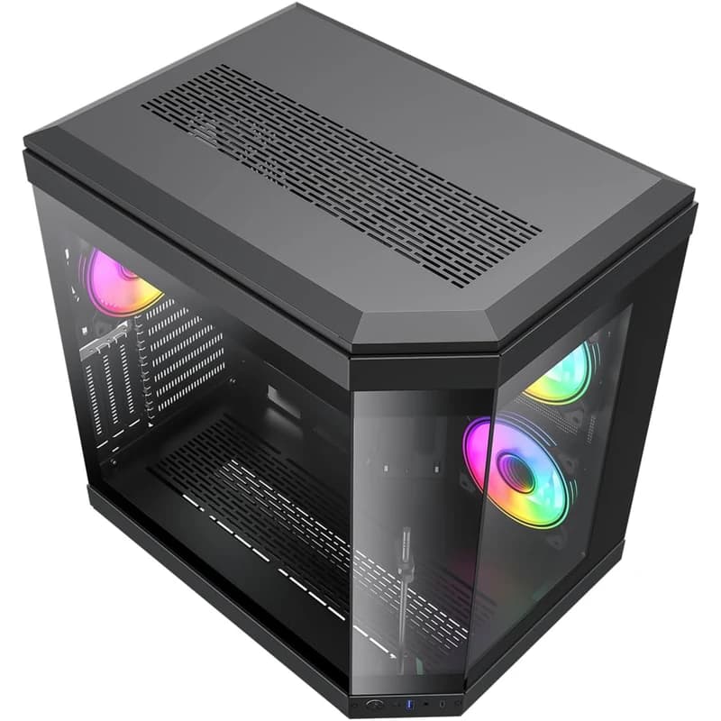 کیس گیمینگ کامپیوتر گیم مکس مدل HYPE Black — تصویر ۶