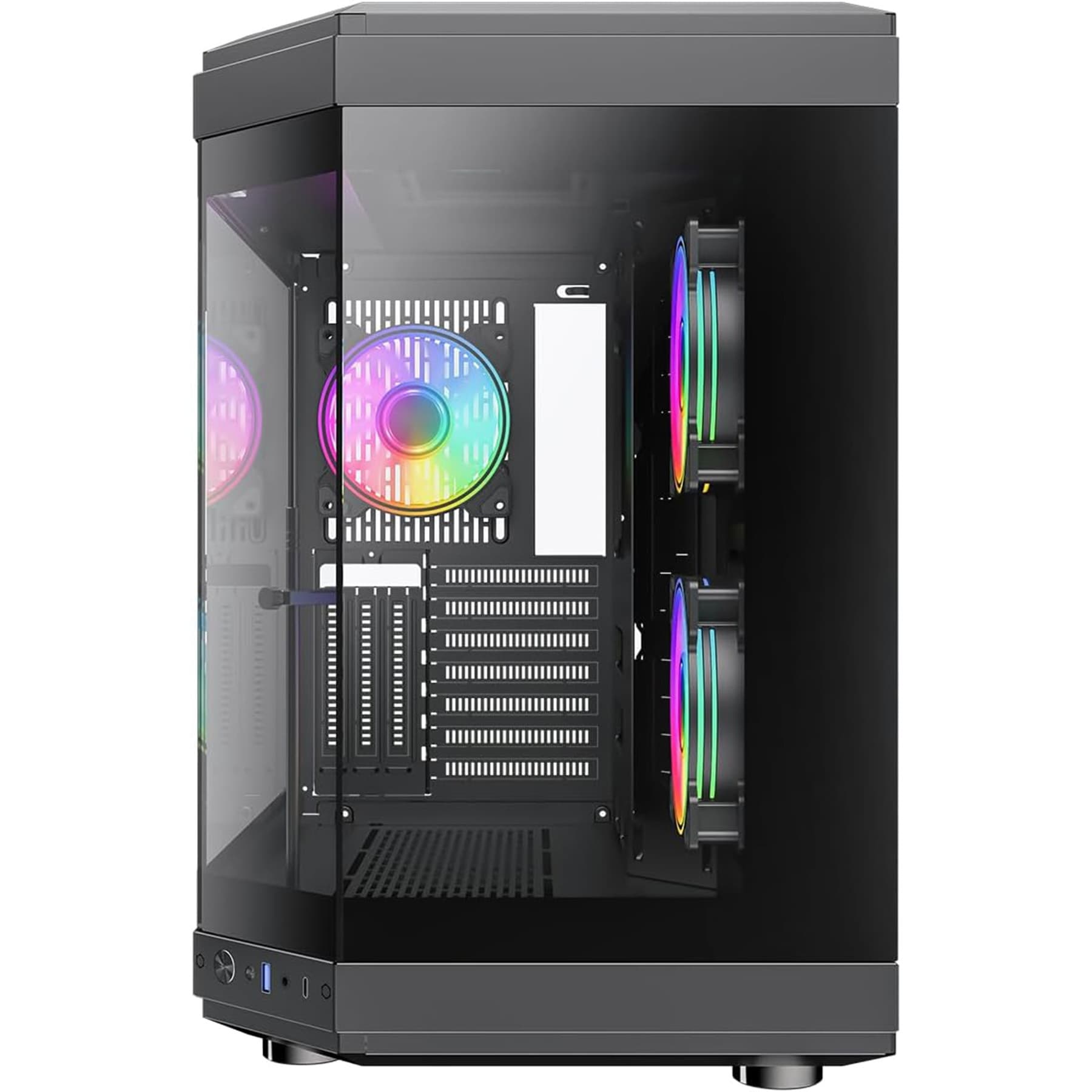 کیس گیمینگ کامپیوتر گیم مکس مدل HYPE Black — تصویر ۴