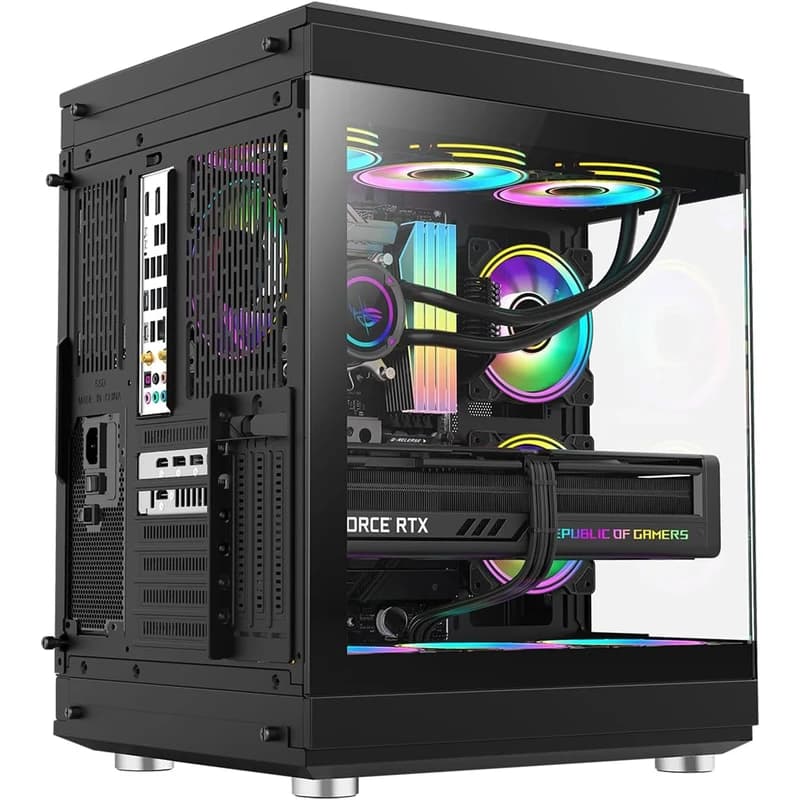کیس گیمینگ کامپیوتر گیم مکس مدل HYPE Black — تصویر ۸