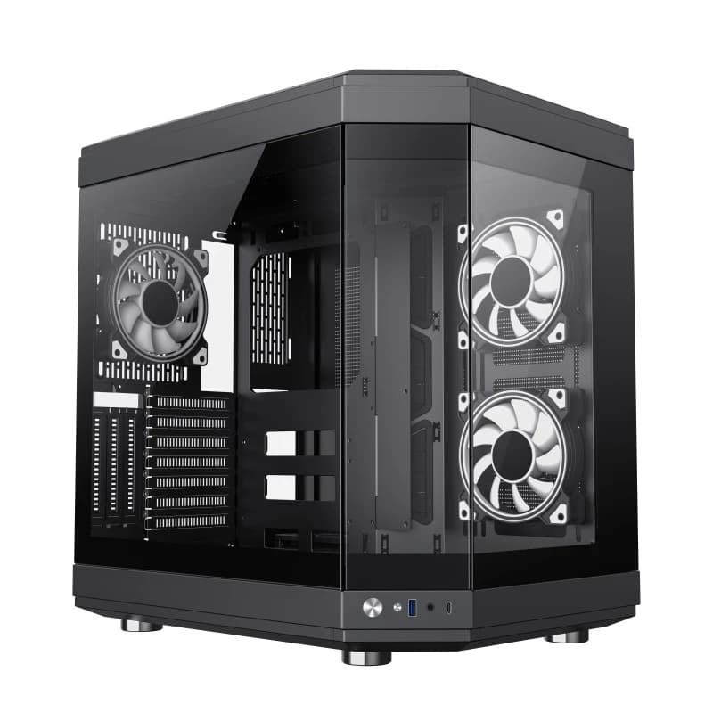 کیس گیمینگ کامپیوتر گیم مکس مدل HYPE Black — تصویر ۳