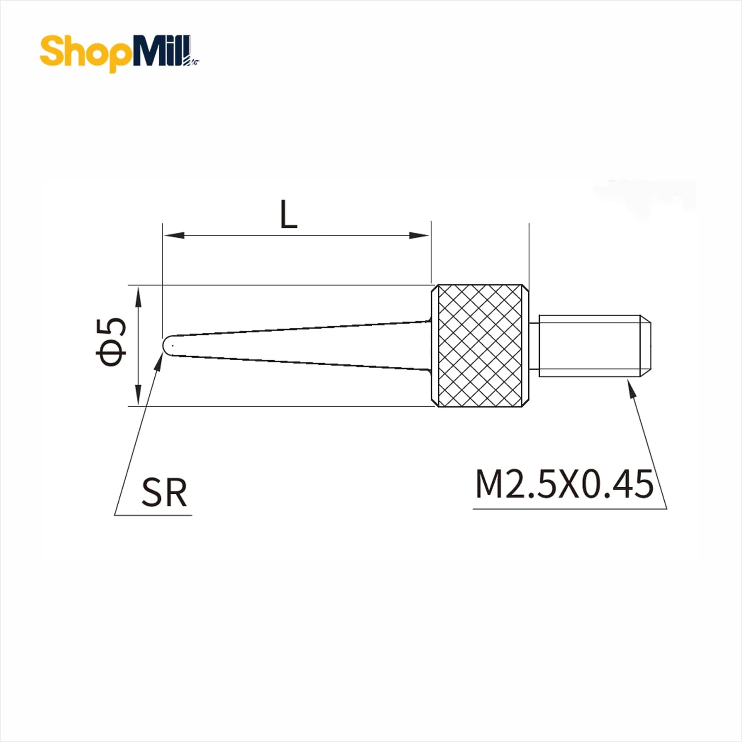 پراب ساعت مخروطی استنلس استيل 13*0/2 میلی متر داسکوا (Dasqua) مدل 7603-5333 — تصویر ۳