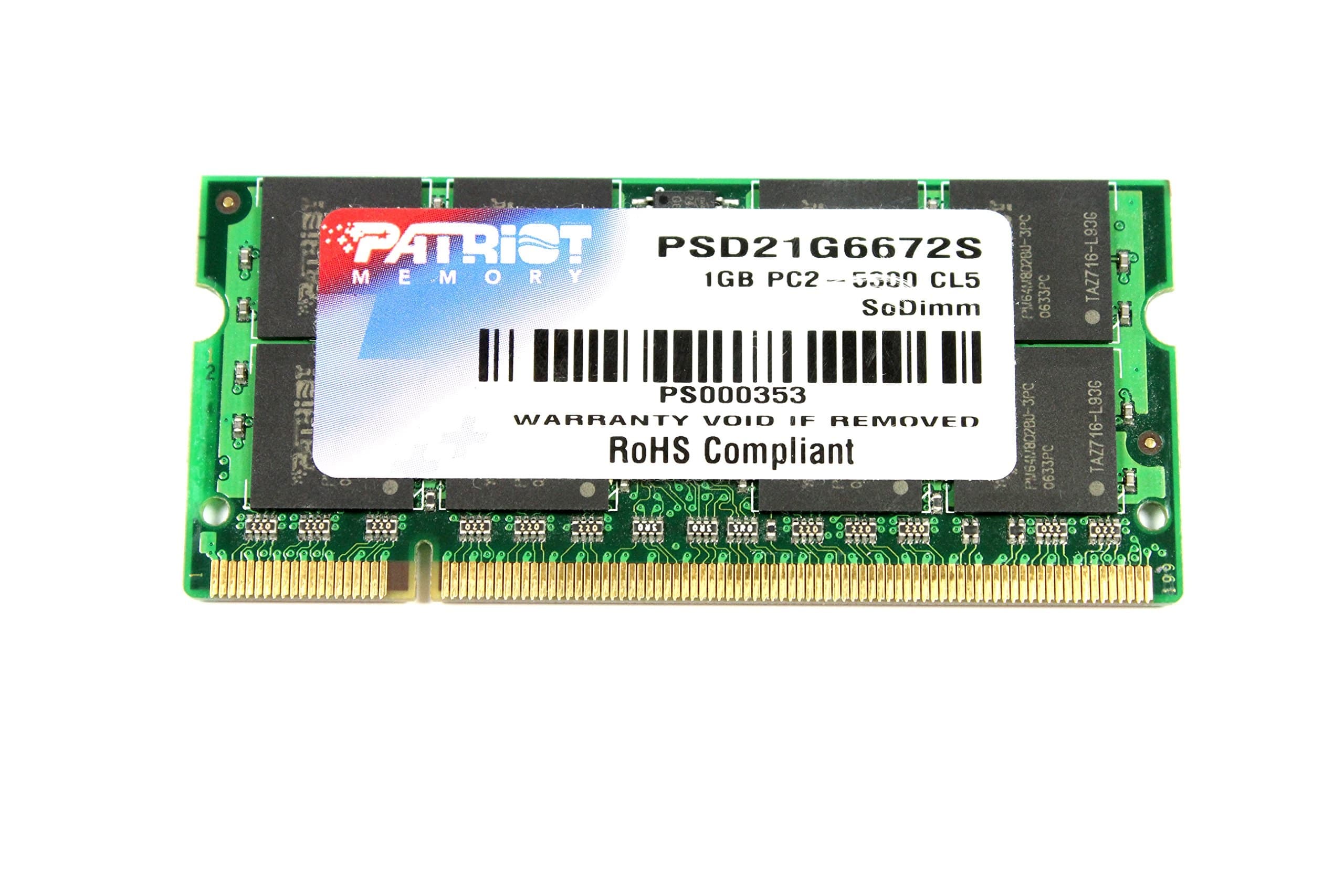 رم لپ تاپ Patriot 1GB مدل PC2 باس 5300S CL5