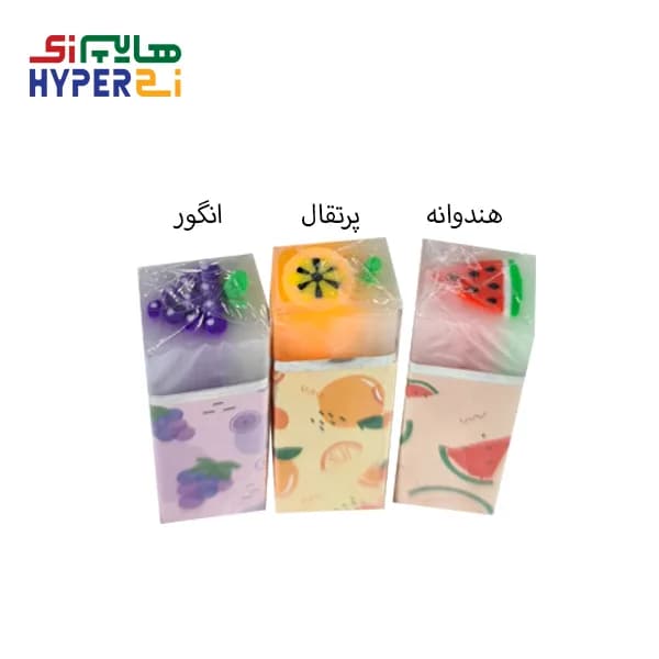 پاک کن مغزدار شفاف طرح میوه — تصویر ۳