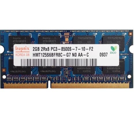 رم لپ تاپ SK Hynix 2GB مدل 2Rx8 PC3 باس 8500S
