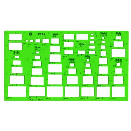 شابلون نقشه کشی مستطیل فابل