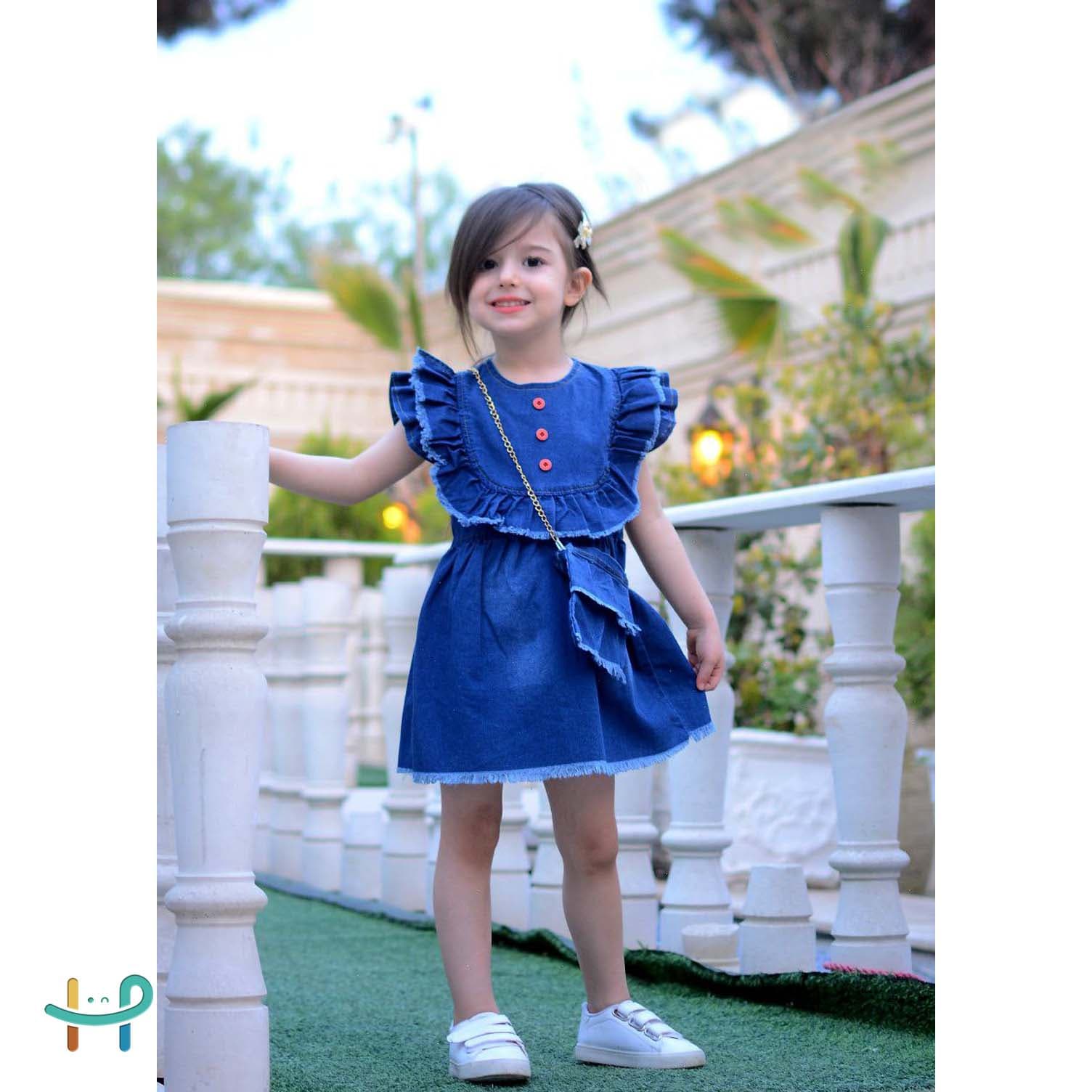 پیراهن جین کیف دار