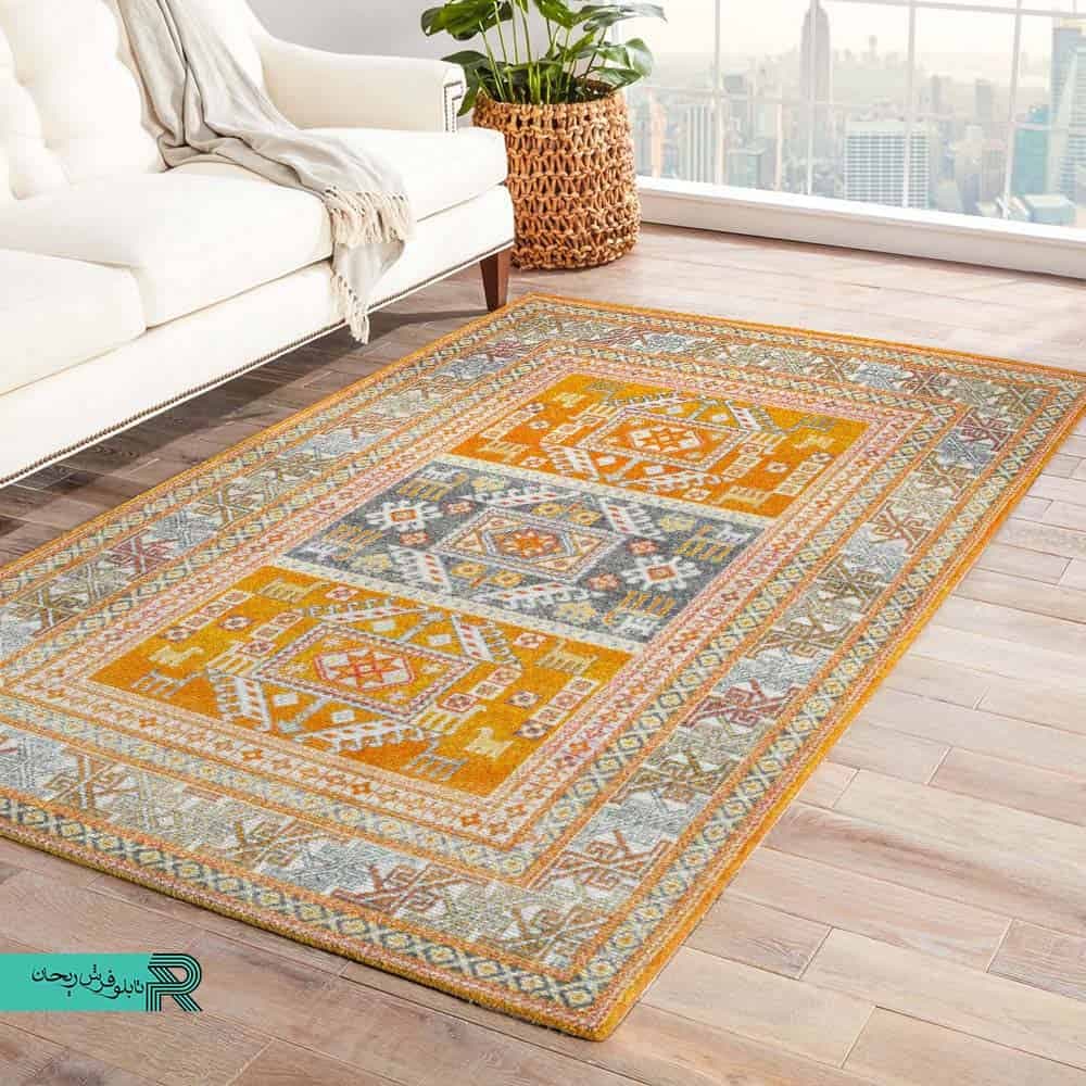 رومیزی ، سفره و روفرشی طرح عشایری کهربا