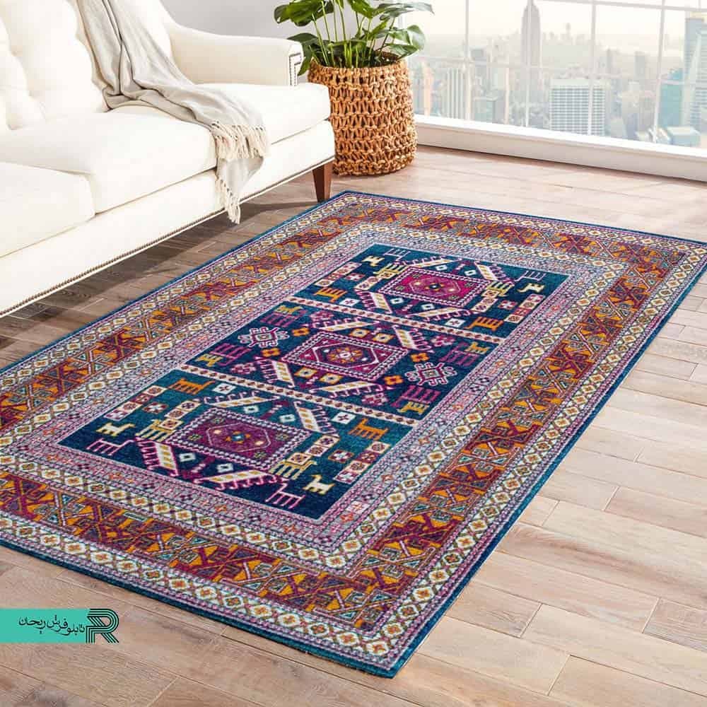 رومیزی ، سفره و روفرشی طرح عشایری دیمش
