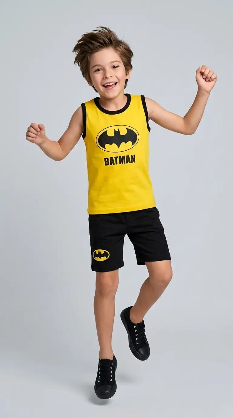 تاپ و شلوارک طرح Batman پسرانه (2 تا 9 سال) کد 629718