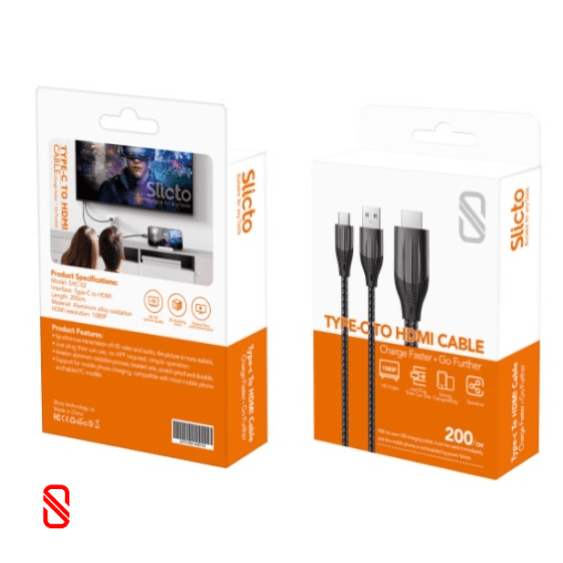 كابل HDMI برندSLICTO تایپ سی