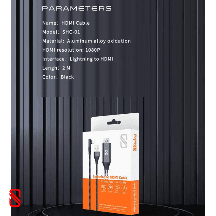 كابل HDMI برندSLICTO لایتنینگ — تصویر ۳