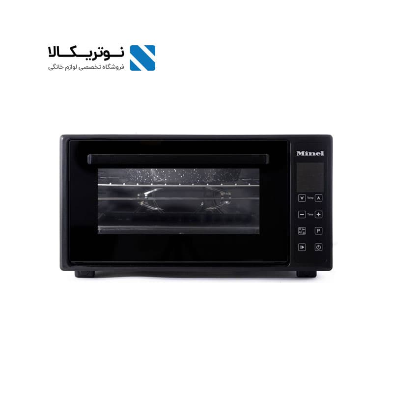 فر برقی مینل دیجیتال مدل MT50 ظرفیت 50 لیتری رنگ مشکی پنل سیلور — تصویر ۳
