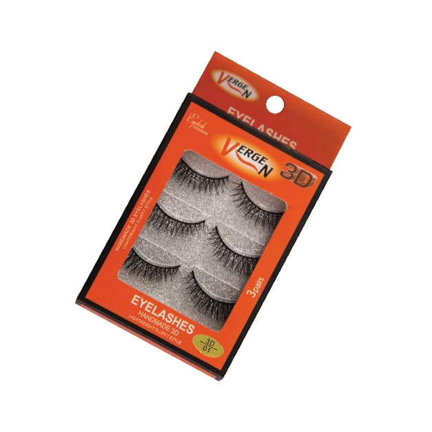 مژه مصنوعی 3D سه عددی با کد E115-01 برند vergen
