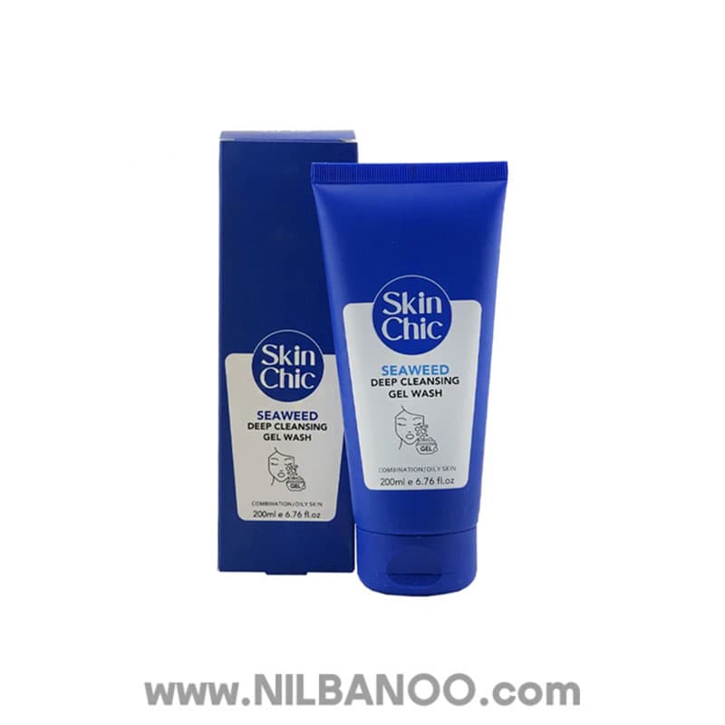 ژل شستشو پوست چرب اسکین شیک حاوی جلبک دریایی