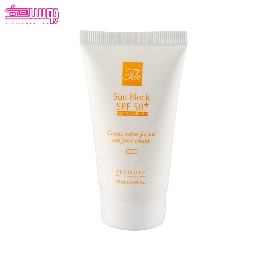 کرم ضدآفتاب بی رنگ پوست خشک و نرمال تگودر SPF50 — تصویر ۴