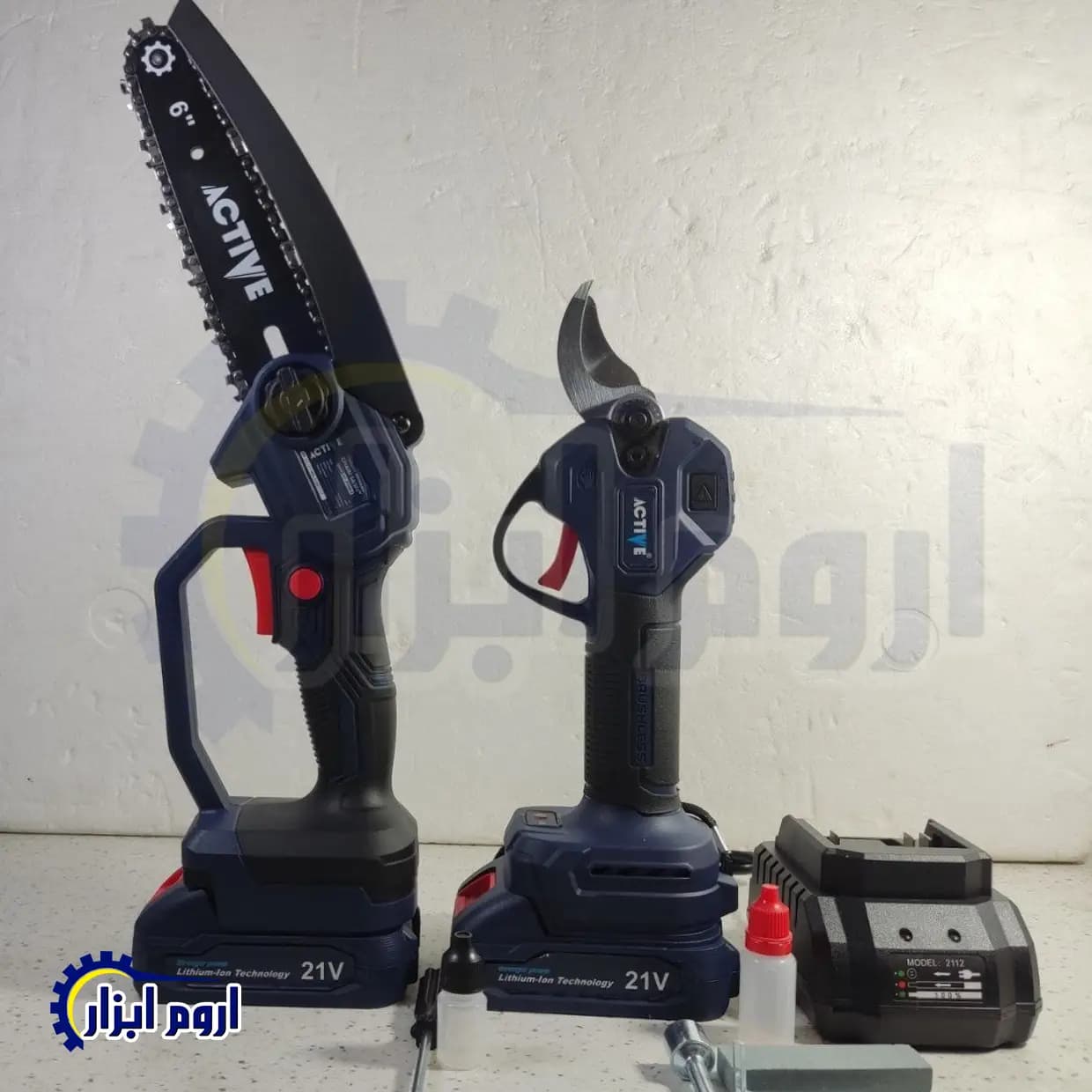 کیت اره زنجیری و قیچی باغبانی شارژی براشلس اکتیو 3218BL — تصویر ۲