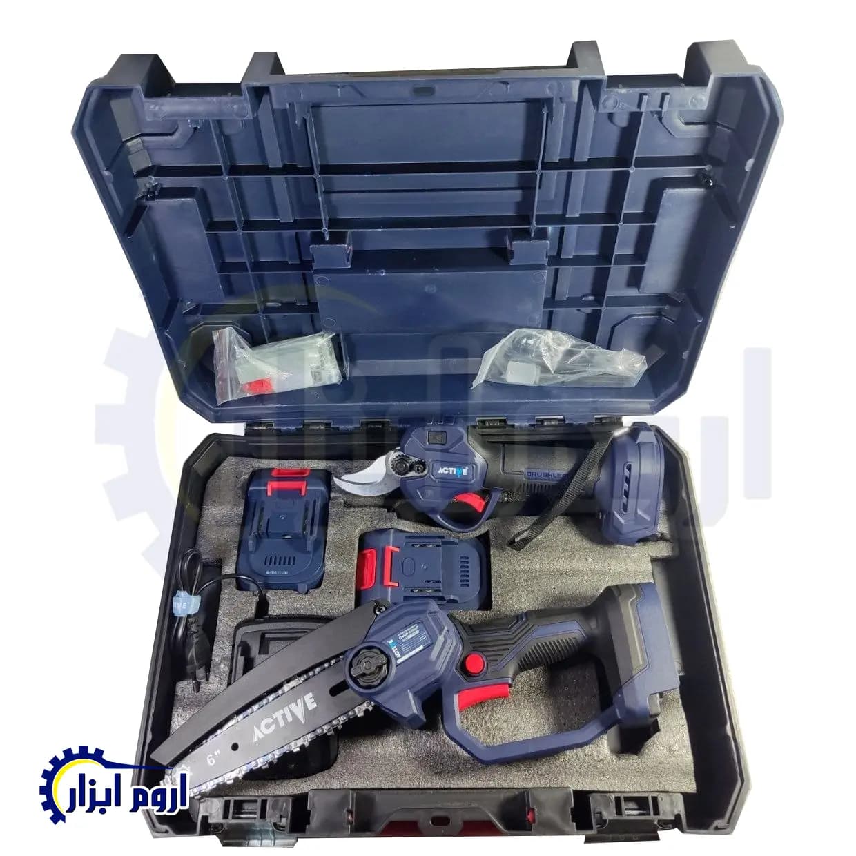 کیت اره زنجیری و قیچی باغبانی شارژی براشلس اکتیو 3218BL