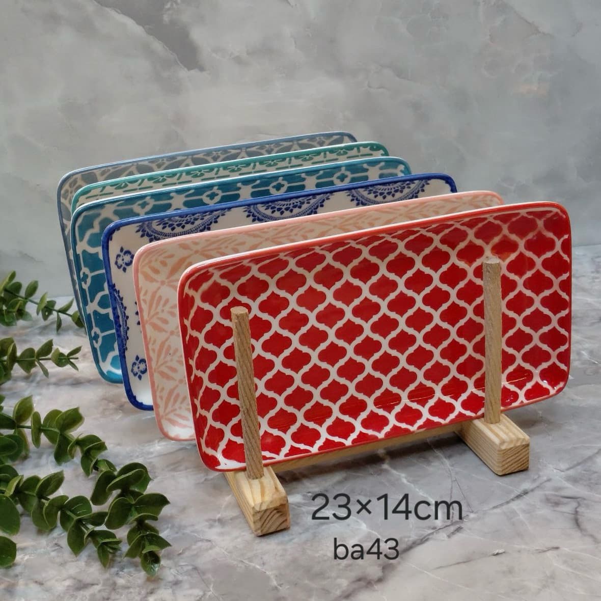 رولت‌خوری طرح‌دار دنی هوم سایز بزرگ 23×14 | ست ۶ عددی