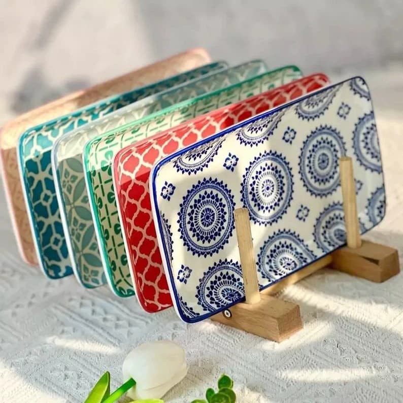 رولت‌خوری طرح‌دار دنی هوم سایز کوچک 17×10 | ست ۶ عددی — تصویر ۲