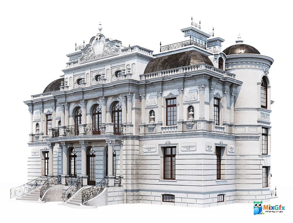 دانلود مدل سه بعدی نمای کلاسیک Classic Facade 3D