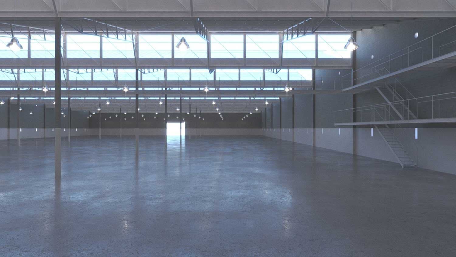 دانلود مدل سه بعدی ساختمان انبار Warehouse building 3D