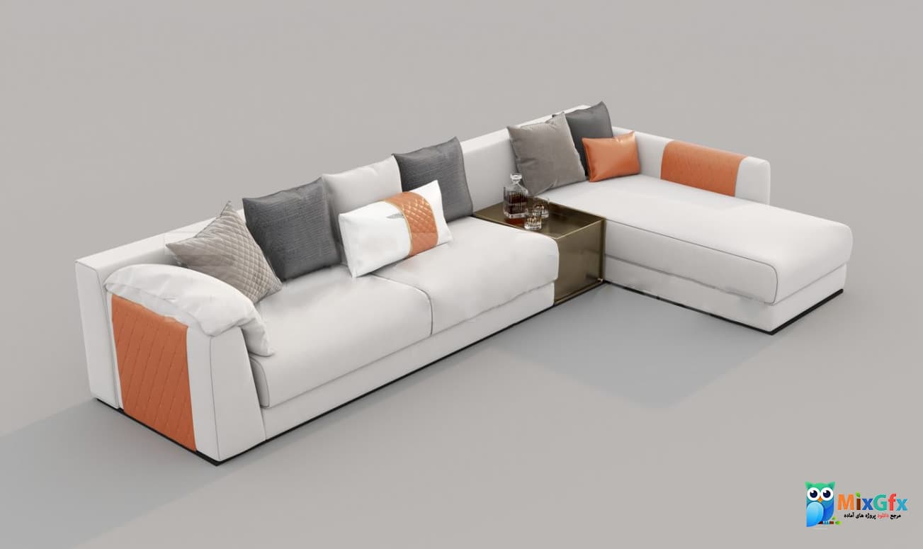 دانلود مدل 3 بعدی مبلمان 3D Sofa