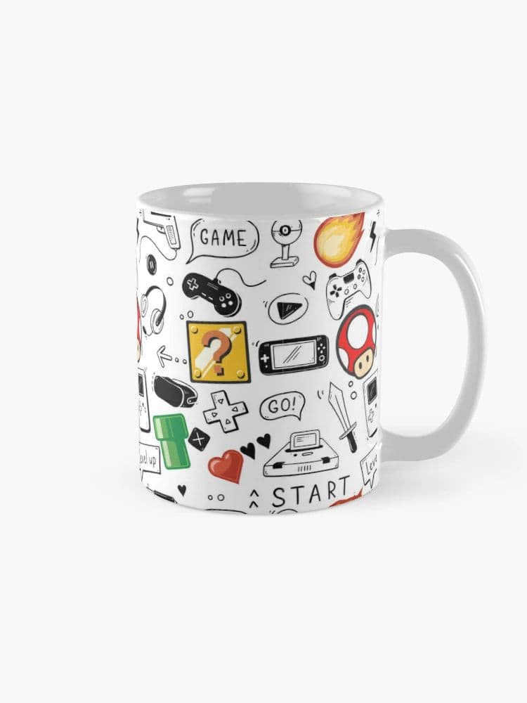 ماگ گیمینگ طرح Retro Gaming Pattern — تصویر ۳