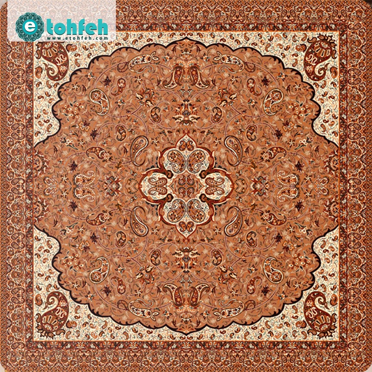 رومیزی مربع طرح شاه عباسی کد ۸۰۵