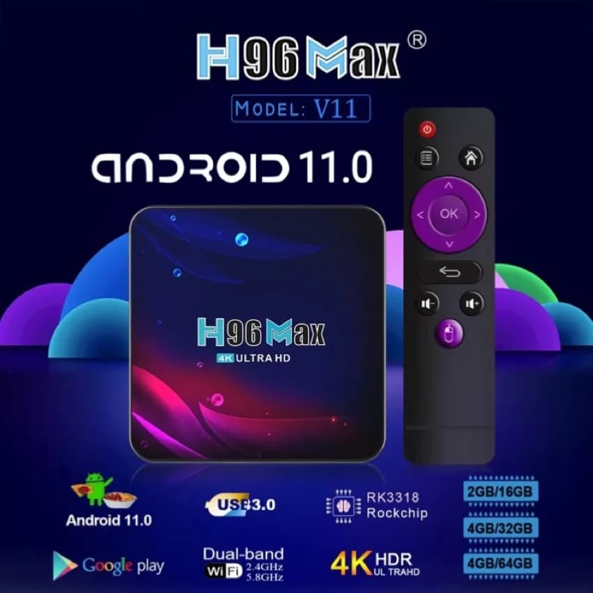 اندروید باکس اچ 96 مدل V11 32/4GB — تصویر ۳
