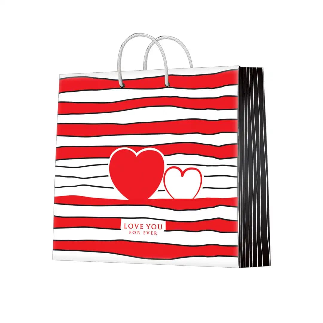 ساک دستی راه راه با قلب
