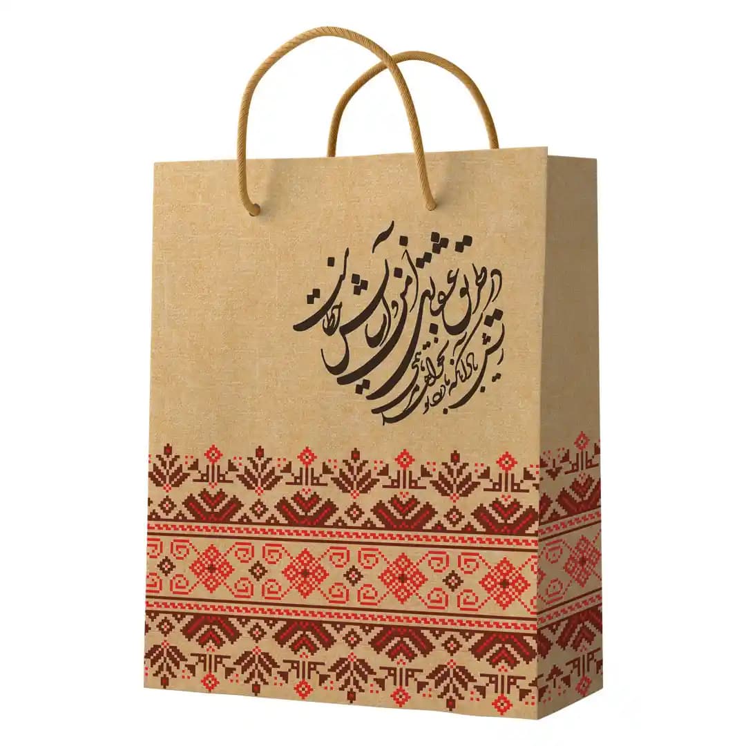 ساک دستی کرافت با طرح سنتی و شعر — تصویر ۲
