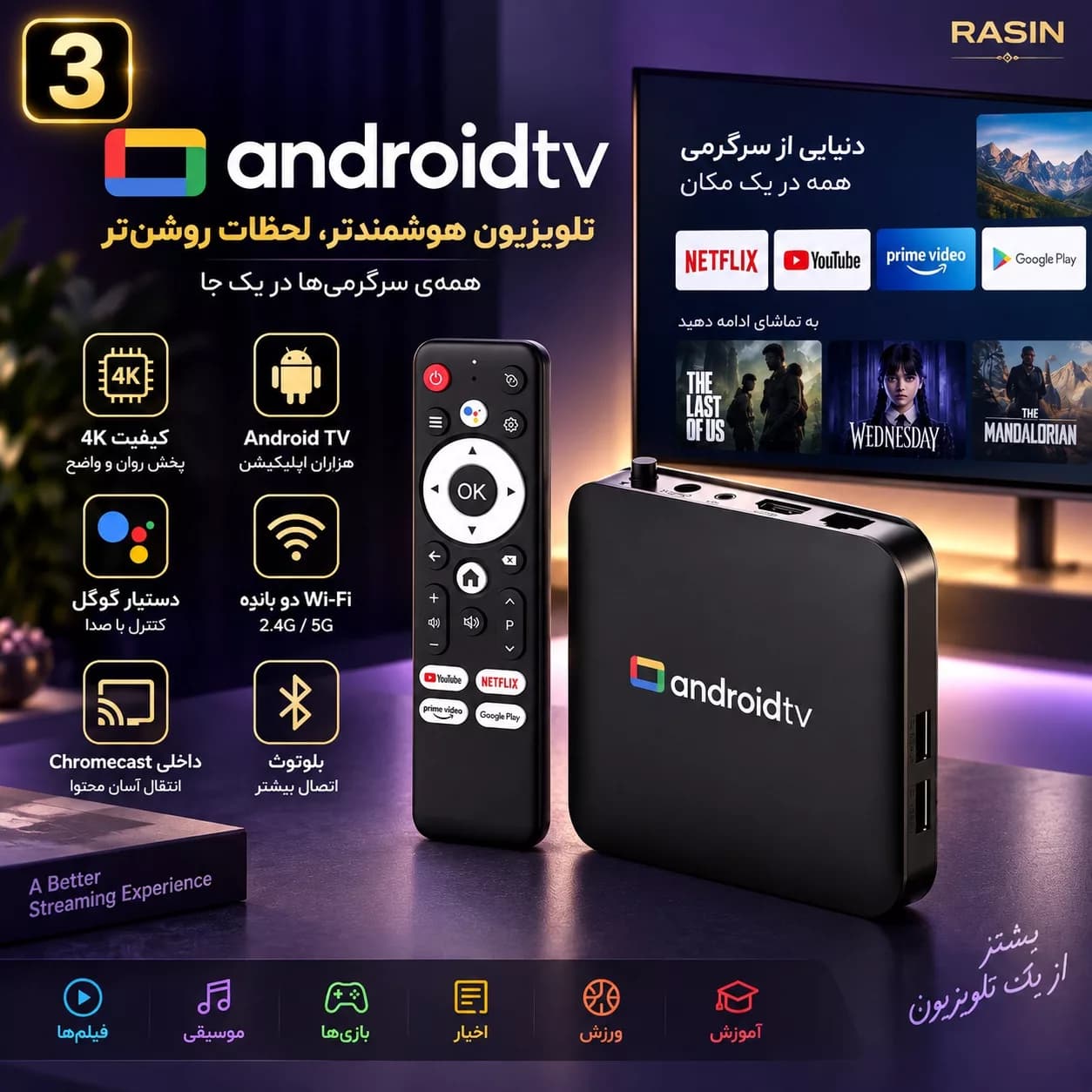 اندروید باکس راسین مدل S2 8/2GB — تصویر ۴
