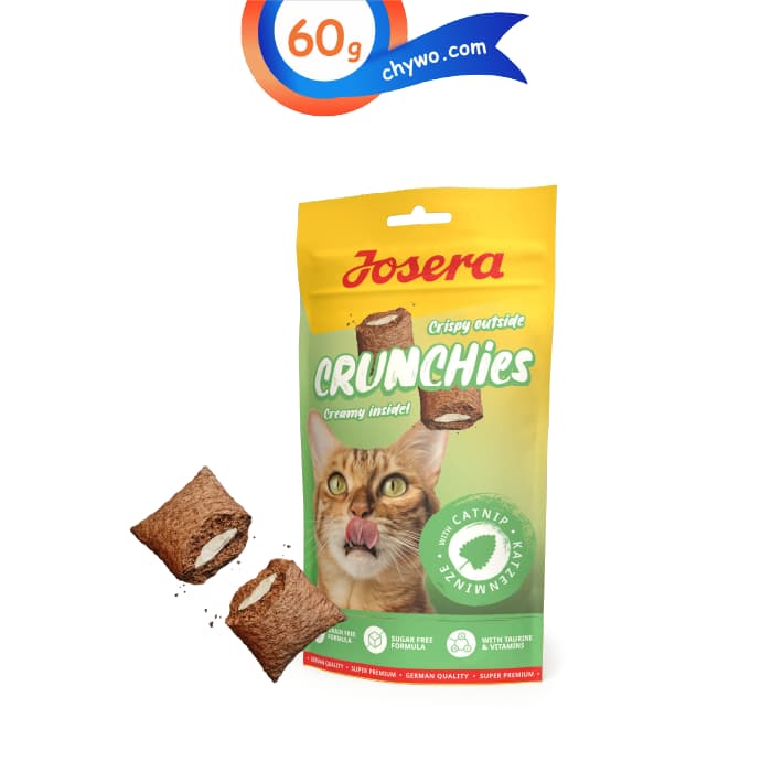 تشویقی مغزدار کرانچی گربه جوسرا مدل کت نیپ وزن 60 گرم Josera Crunchies Catnip