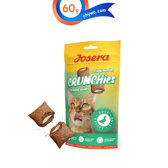 تشویقی مغزدار کرانچی گربه جوسرا طعم اردک وزن 60 گرم Josera Crunchies Duck