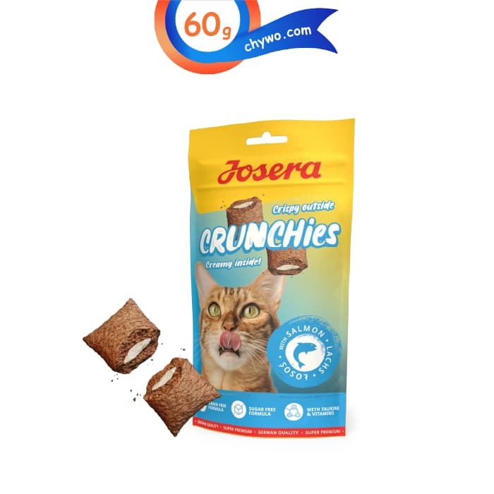 تشویقی مغزدار کرانچی گربه جوسرا طعم سالمون وزن 60 گرم Josera Crunchies Salmon