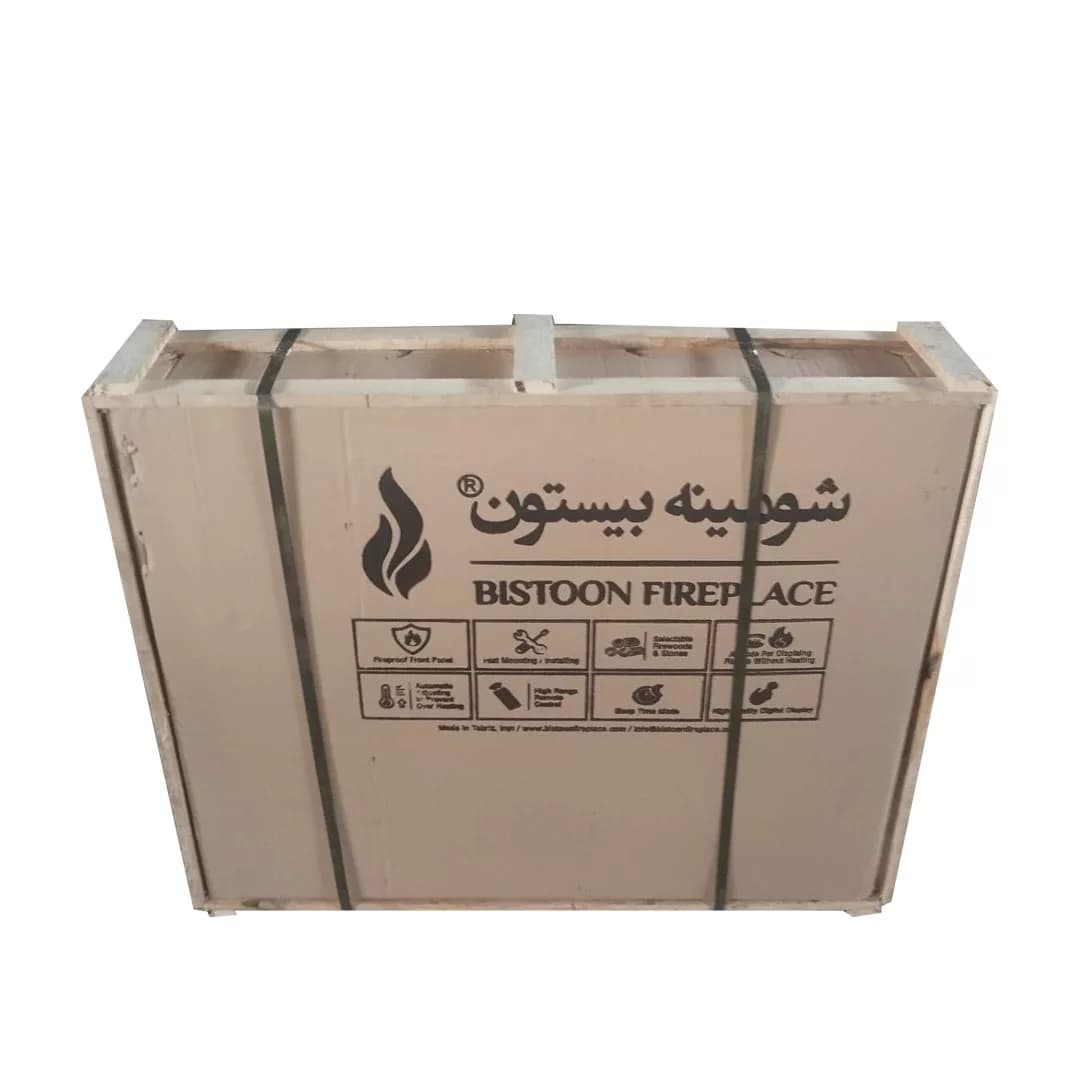 بخاری گازی دیواری شومینه بیستون مدل GF100.M.CH.E — تصویر ۲