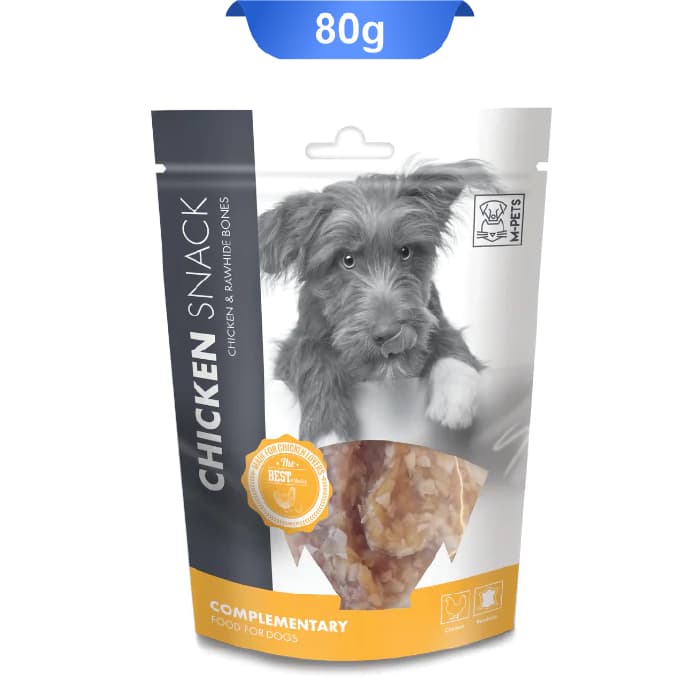 تشویقی سگ ام پت مدل روهاید استخوان مرغ وزن 80 گرم M-Pets Chicken Snack