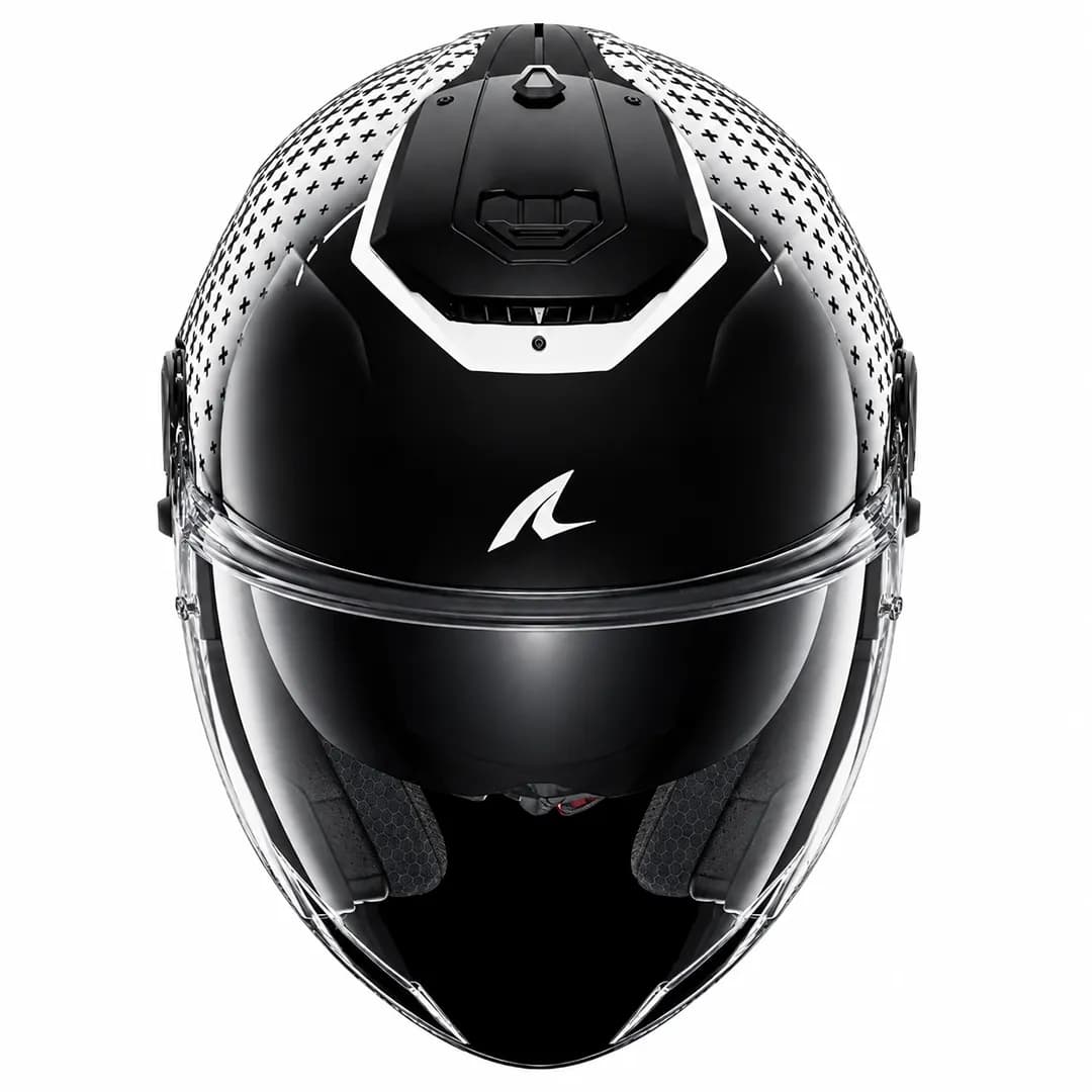 کلاه کاسکت بدون فک SHARK مدل RS JET STRIDE BLACK WHITE BLACK — تصویر ۷