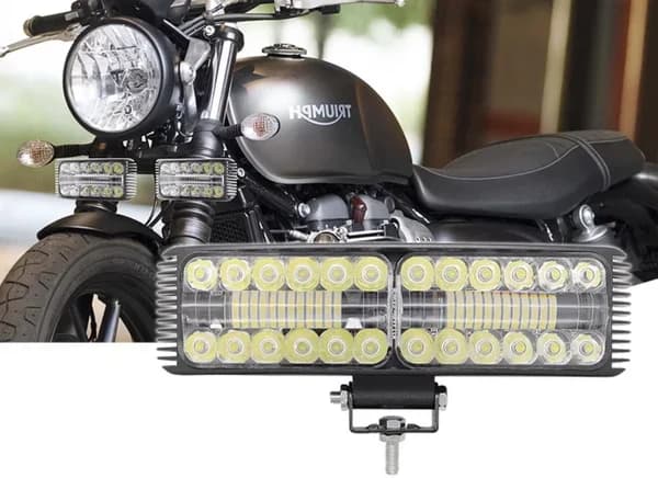 پروژکتور بزرگ مستطیلی LED موتورسیکلت HK مدل BLACK — تصویر ۵