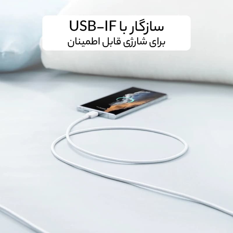 کابل شارژ 0.9 متری ANKER Type-C مدل A81H5H11 — تصویر ۲