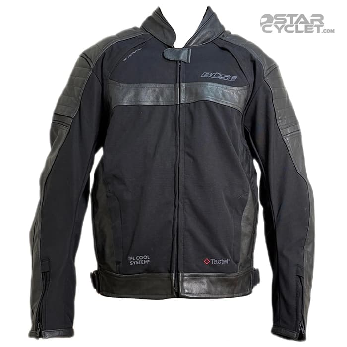 کاپشن چهارفصل موتورسواری برزنت و چرم بوز مدل TACTEL BLACK