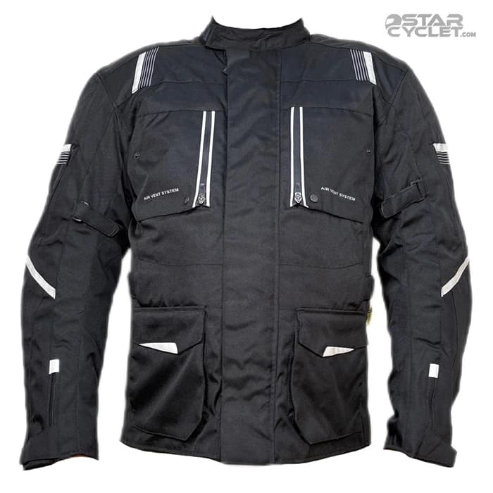کاپشن چهارفصل موتورسواری استیت مدل تورینگ کیو BLACK WHITE