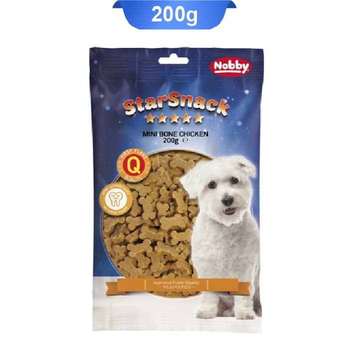تشویقی سگ نوبی مدل استخوانی طعم مرغ وزن 200 گرم کد 104196 Nobby Mini Bones